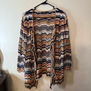 NIC+ZOE Blue and Orange Cardigan